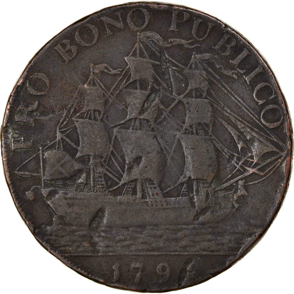 Great Britain, Token, John Jordan’s Gosport, Hampshire, halfpenny, 1794