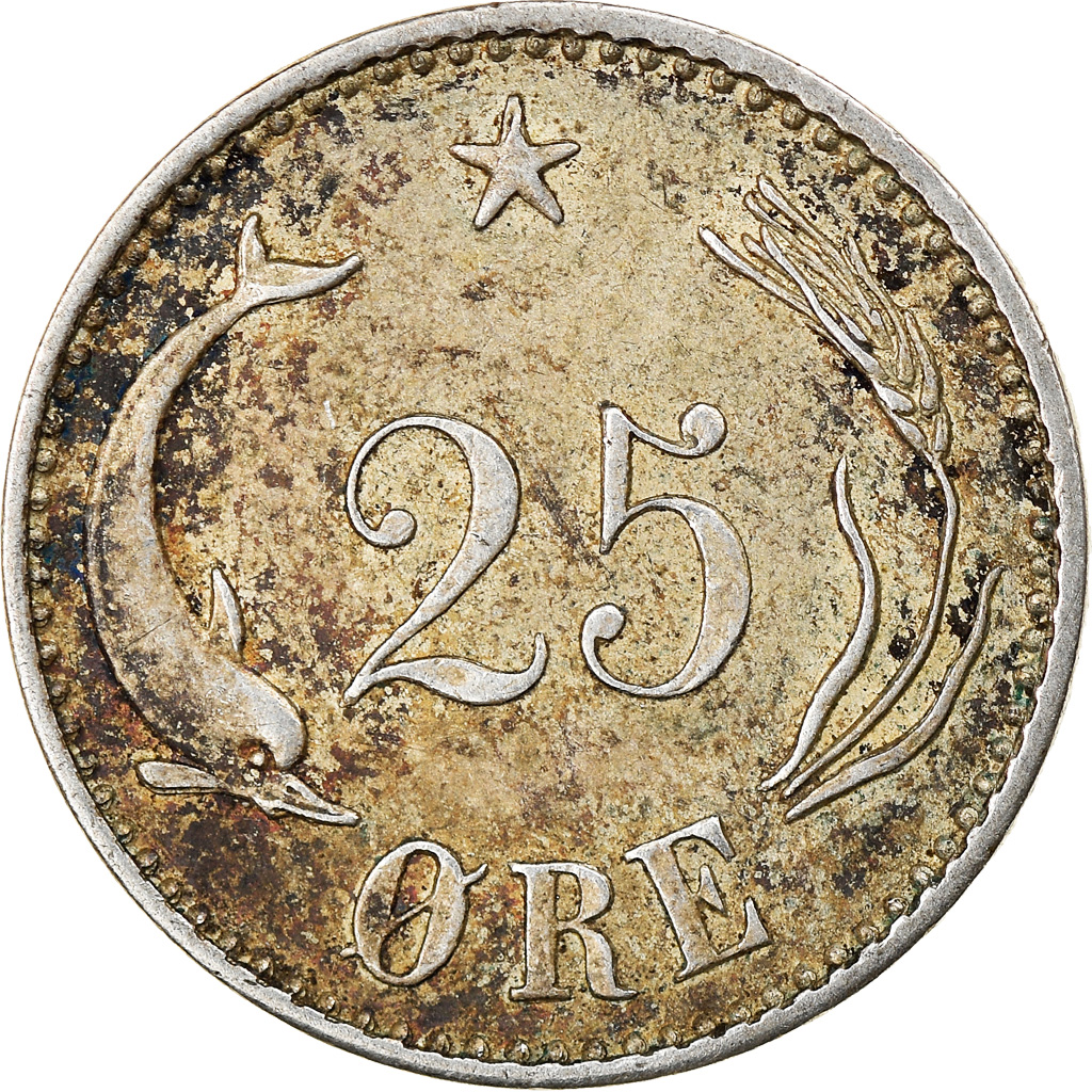 Coin, Denmark, Christian IX, 25 Öre, 1905, Copenhagen, , Silver