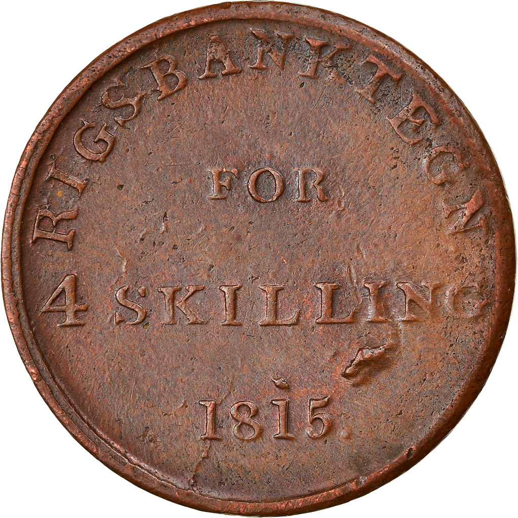 Coin, Denmark, 4 Skilling, 1815, EF(40-45), Copper, KM:Tn6