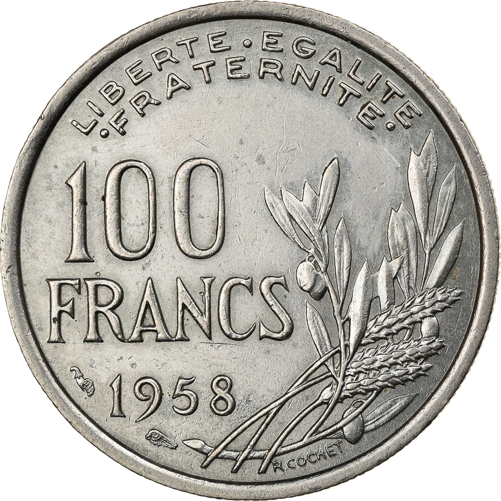 Coin, France, Cochet, 100 Francs, 1958, , Copper-nickel, KM:919.1