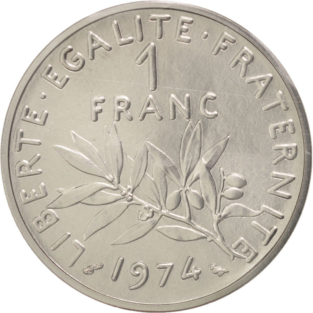 Coin, France, Franc, 1974, , Nickel, KM:P500, Gadoury:104.P1