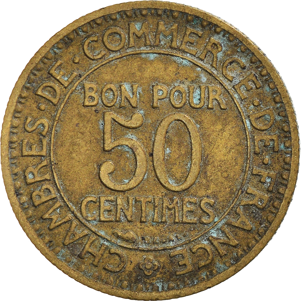 Moneda, Francia, 50 Centimes, 1923