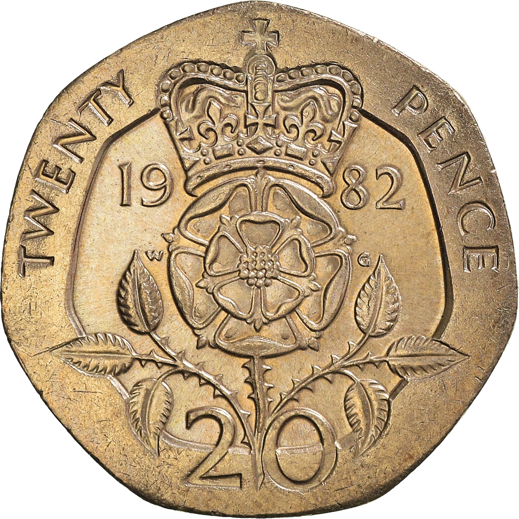 Moneda, Gran Bretaña, 20 Pence, 1982