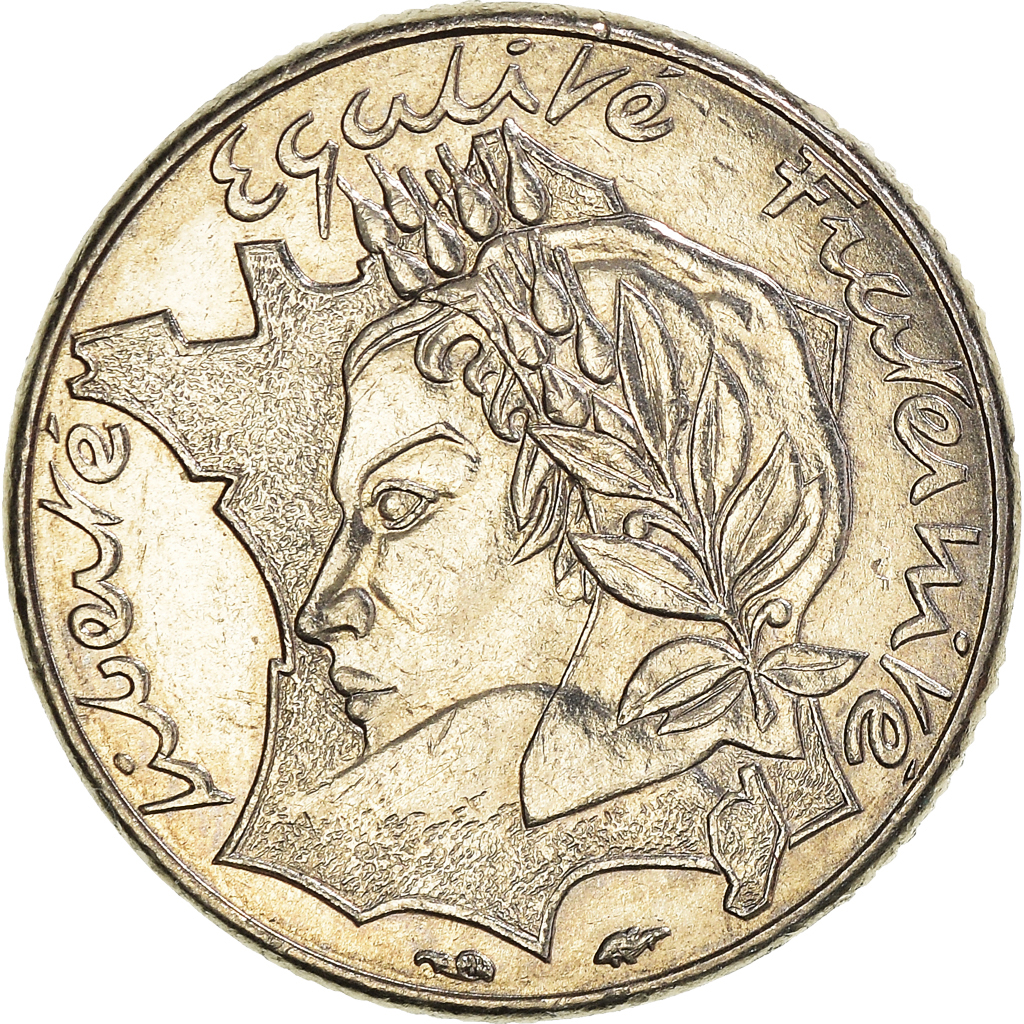 Moneda, Francia, 10 Francs, 1986