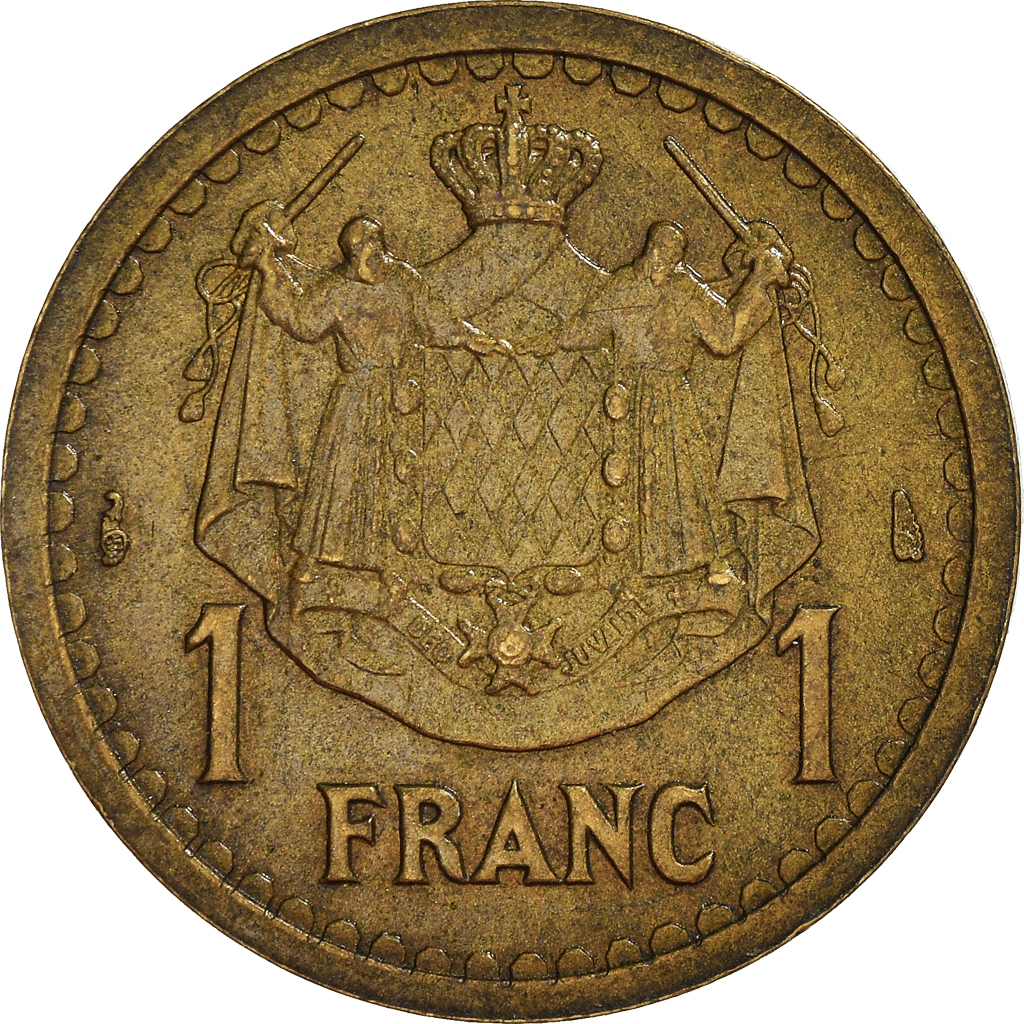 Moneda, Mónaco, Franc, Undated (1943)