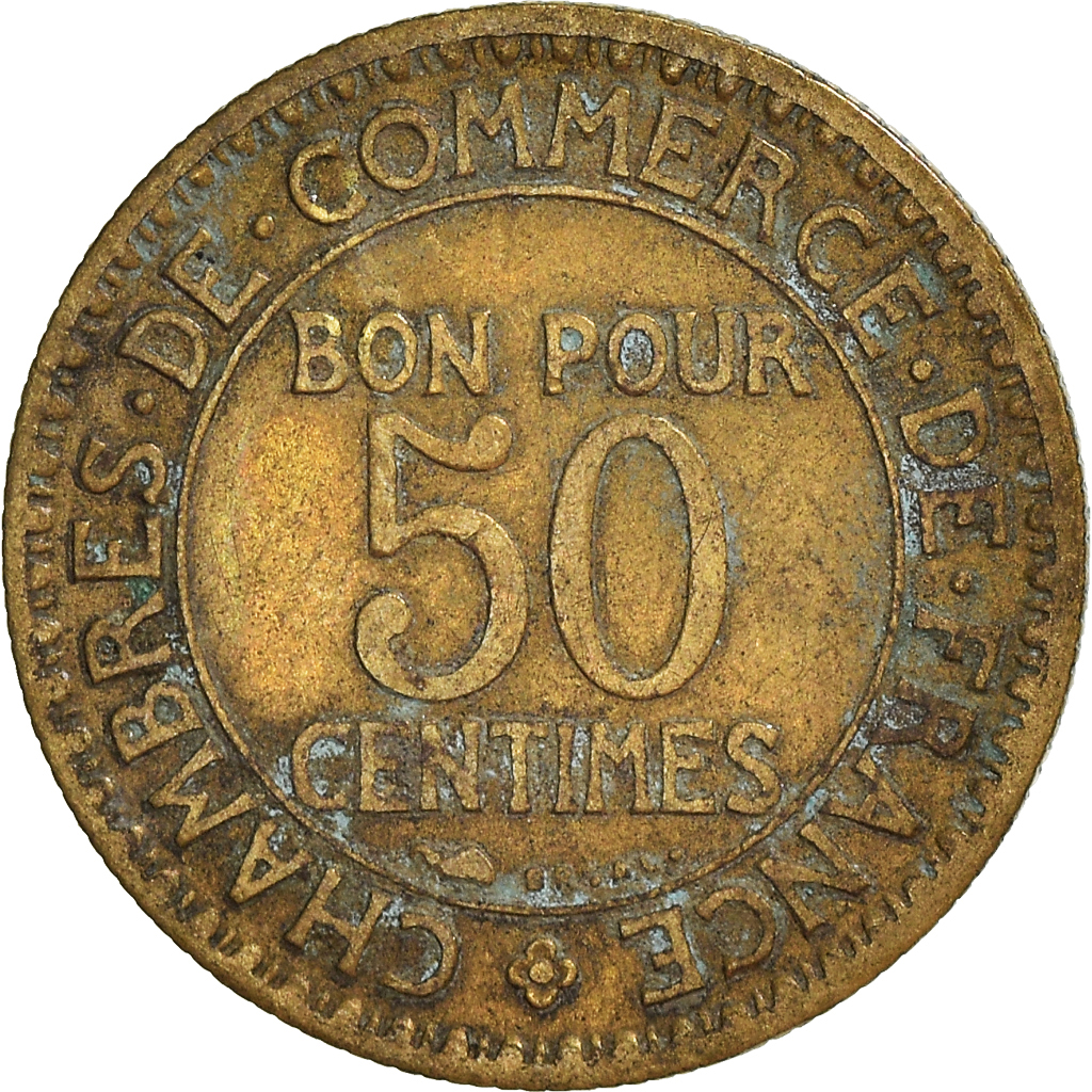 Moneda, Francia, 50 Centimes, 1925