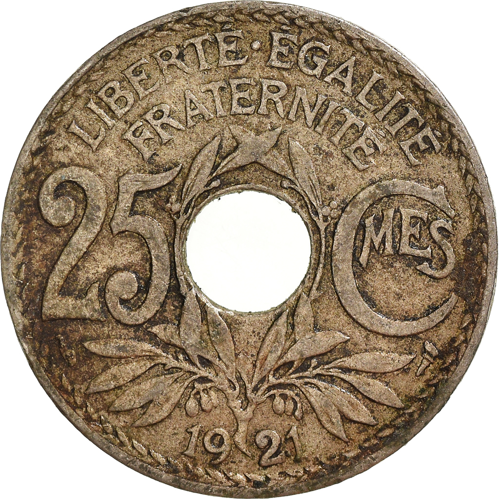 Moneda, Francia, 25 Centimes, 1921
