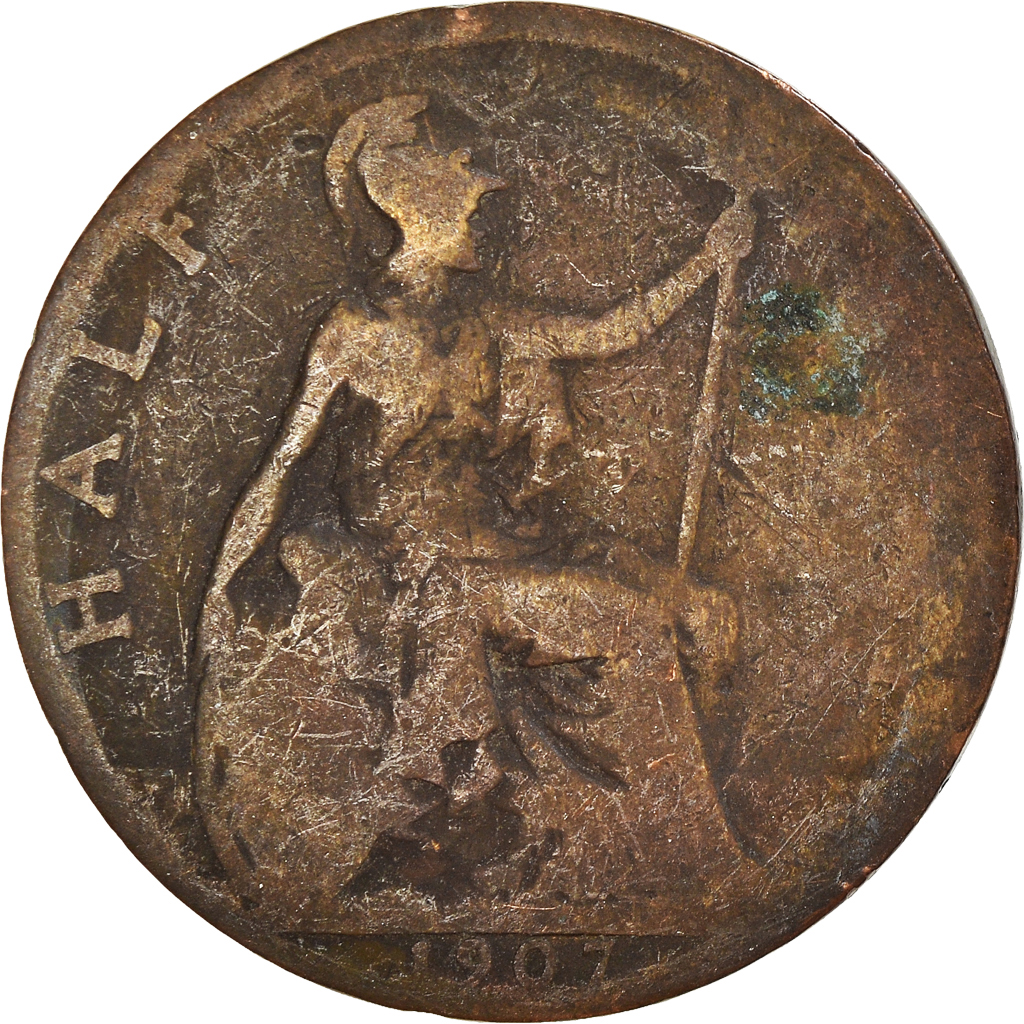 Moneda, Gran Bretaña, 1/2 Penny, 1907
