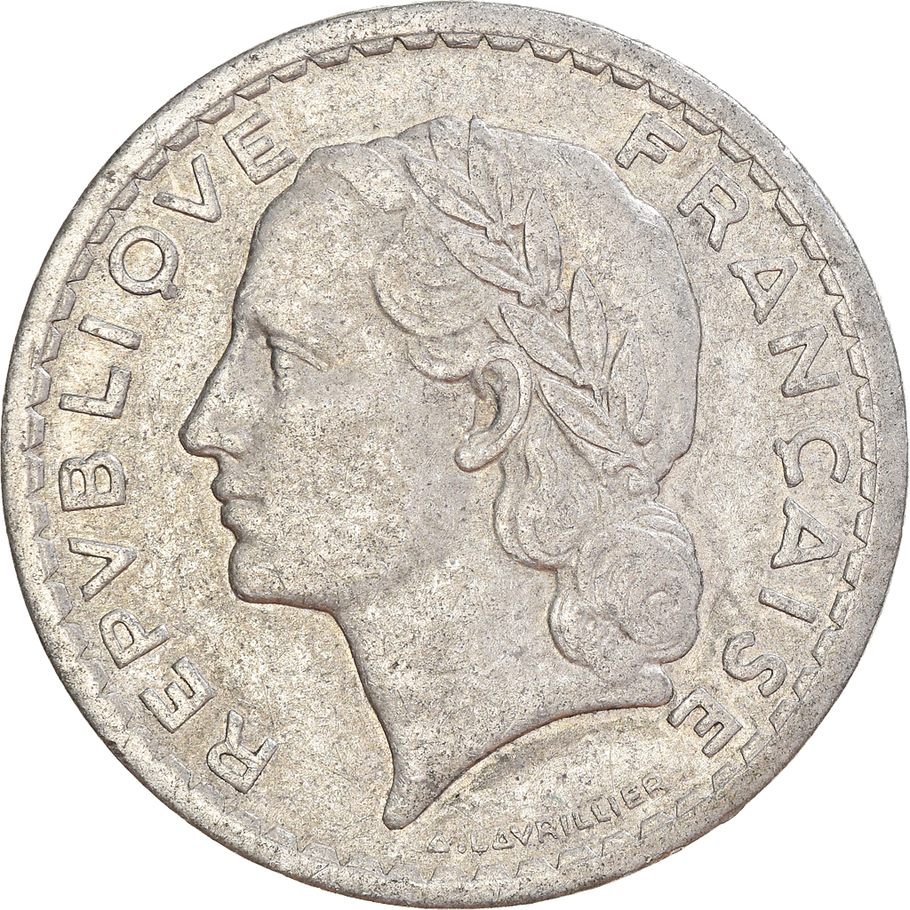 Moneda, Francia, 5 Francs, 1945