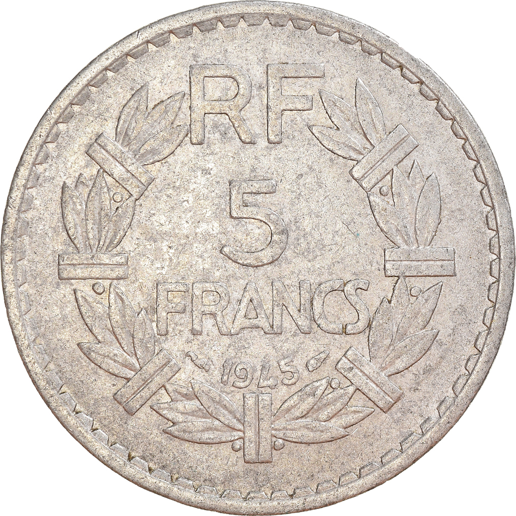 Moneda, Francia, 5 Francs, 1945