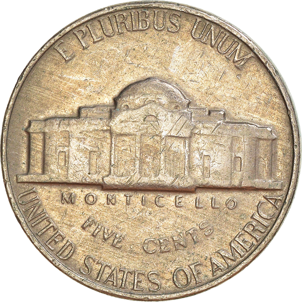 Moneda, Estados Unidos, 5 Cents, 1964