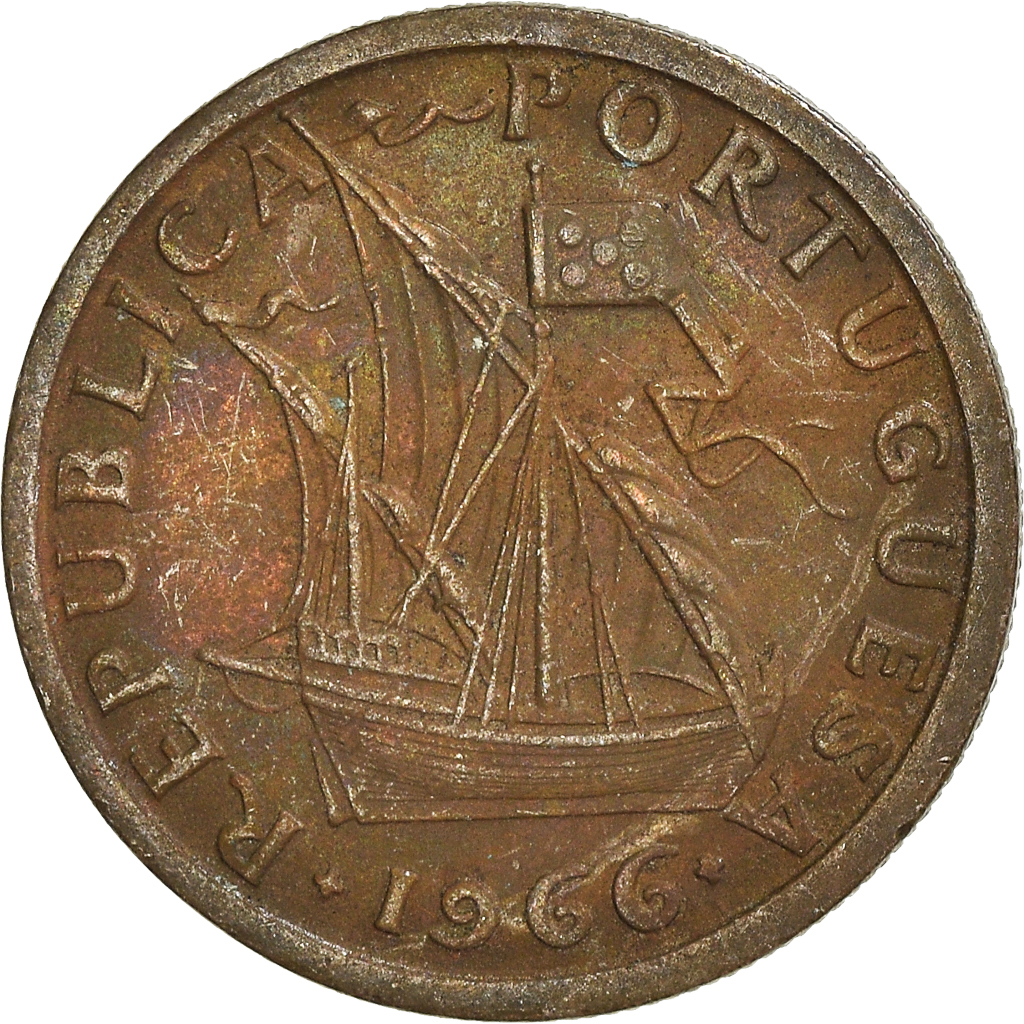Moneda, Portugal, 2-1/2 Escudos, 1966