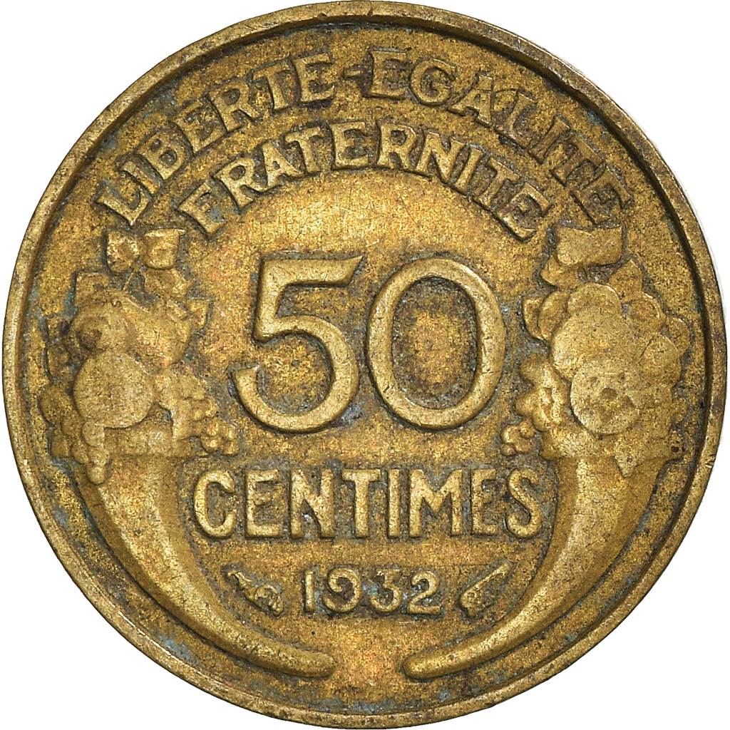 Moneda, Francia, 50 Centimes, 1932