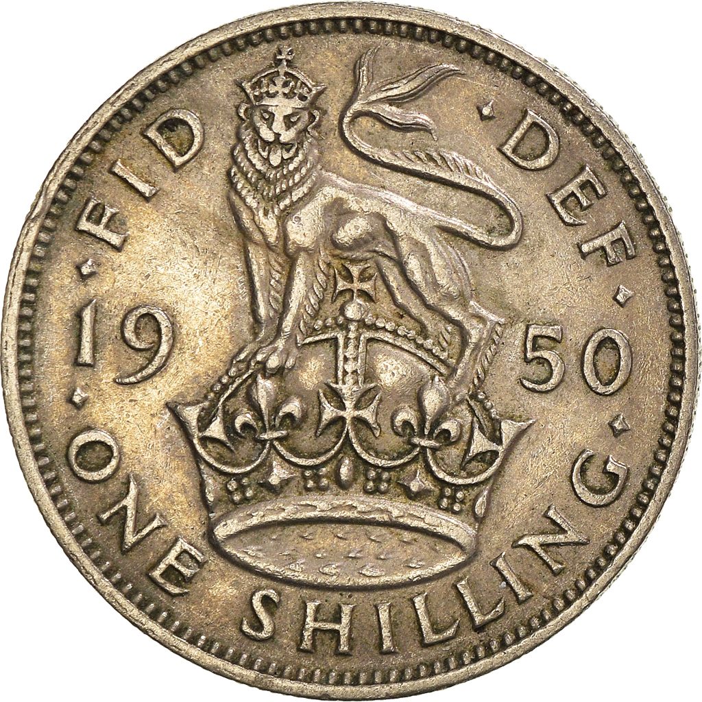 Moneda, Gran Bretaña, Shilling, 1950