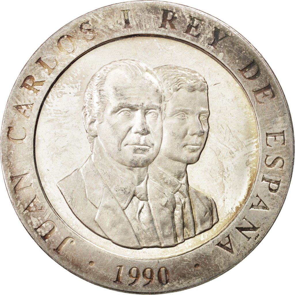 Coin, Spain, Juan Carlos I, 2000 Pesetas, 1990, , Silver, KM:859