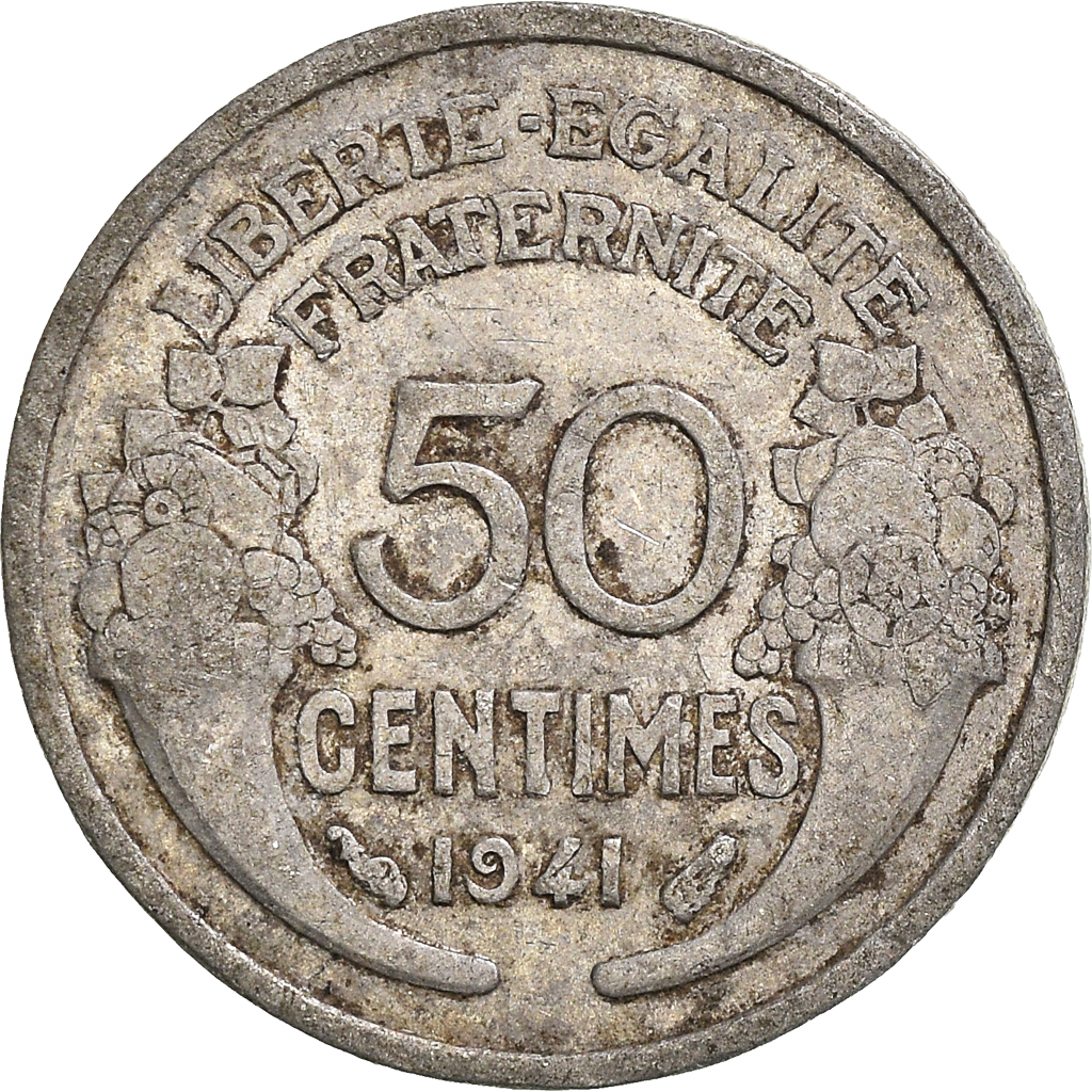 Moneda, Francia, 50 Centimes, 1941