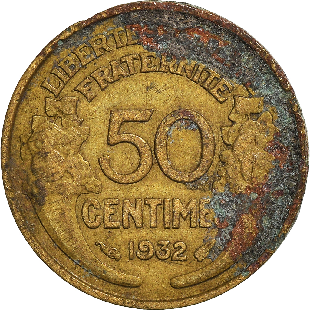 Moneda, Francia, 50 Centimes, 1932