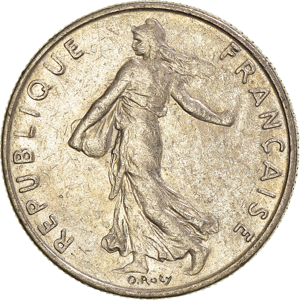 Moneda, Francia, 1/2 Franc, 1985
