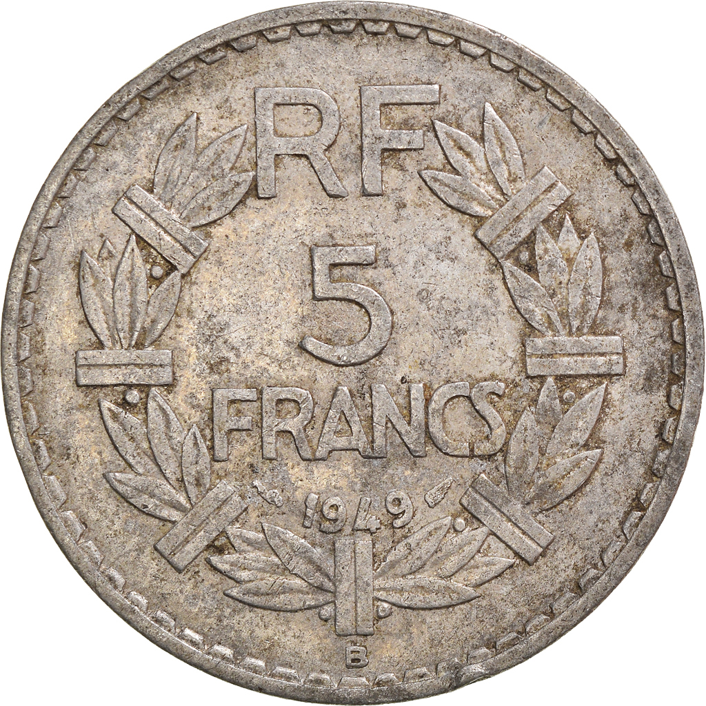 Moneda, Francia, 5 Francs, 1949