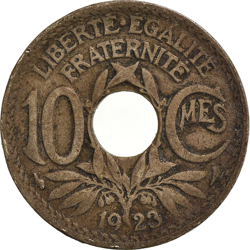 Moneda, Francia, 10 Centimes, 1923