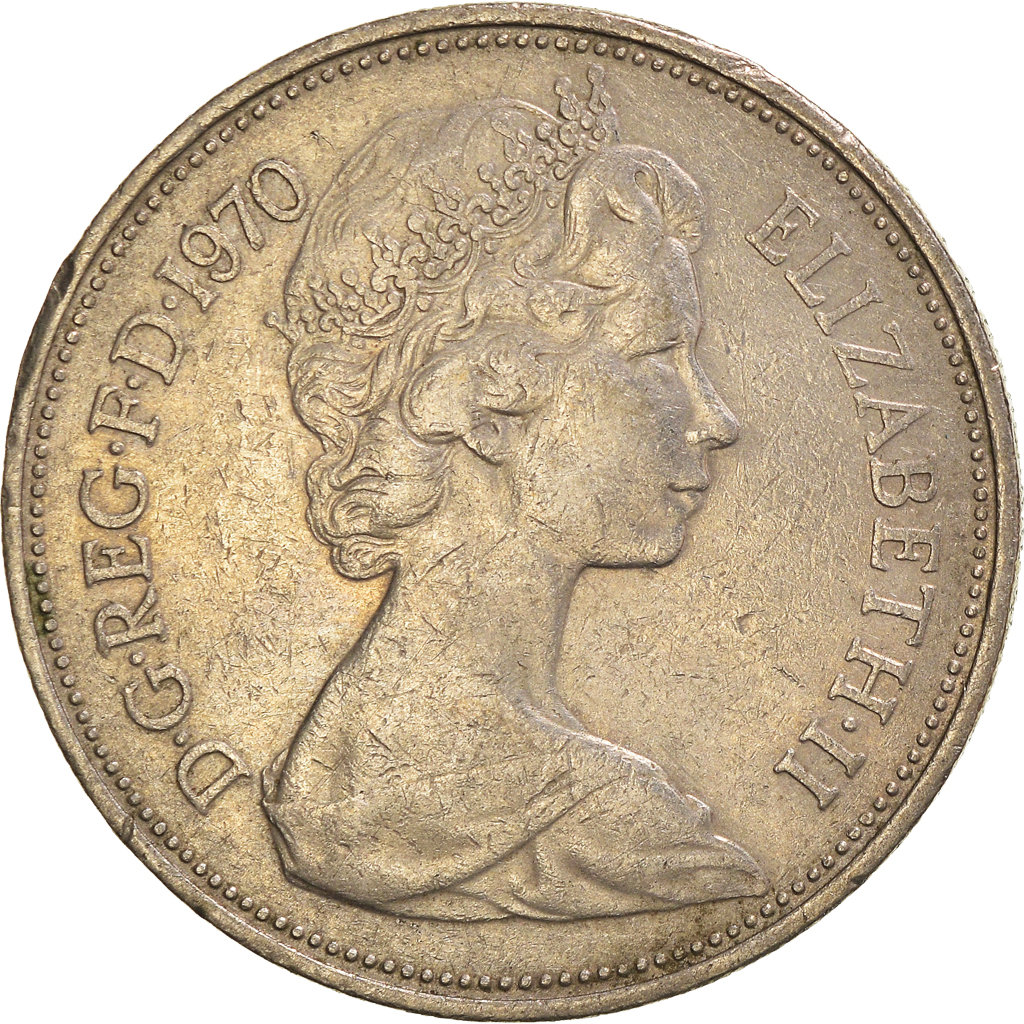 Moneda, Gran Bretaña, 10 New Pence, 1970