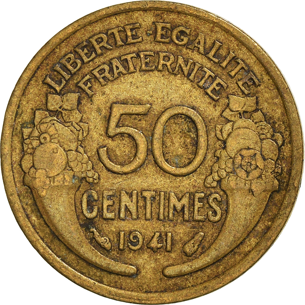 Moneda, Francia, 50 Centimes, 1941