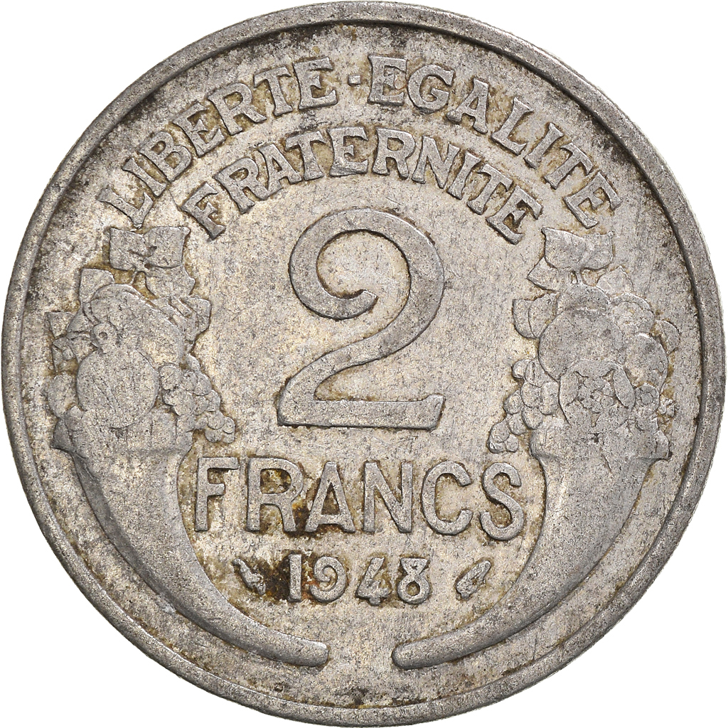Moneda, Francia, 2 Francs, 1948