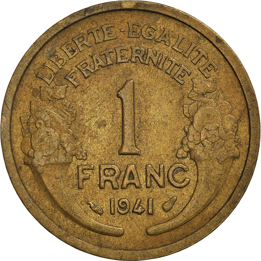 Moneda, Francia, Franc, 1941