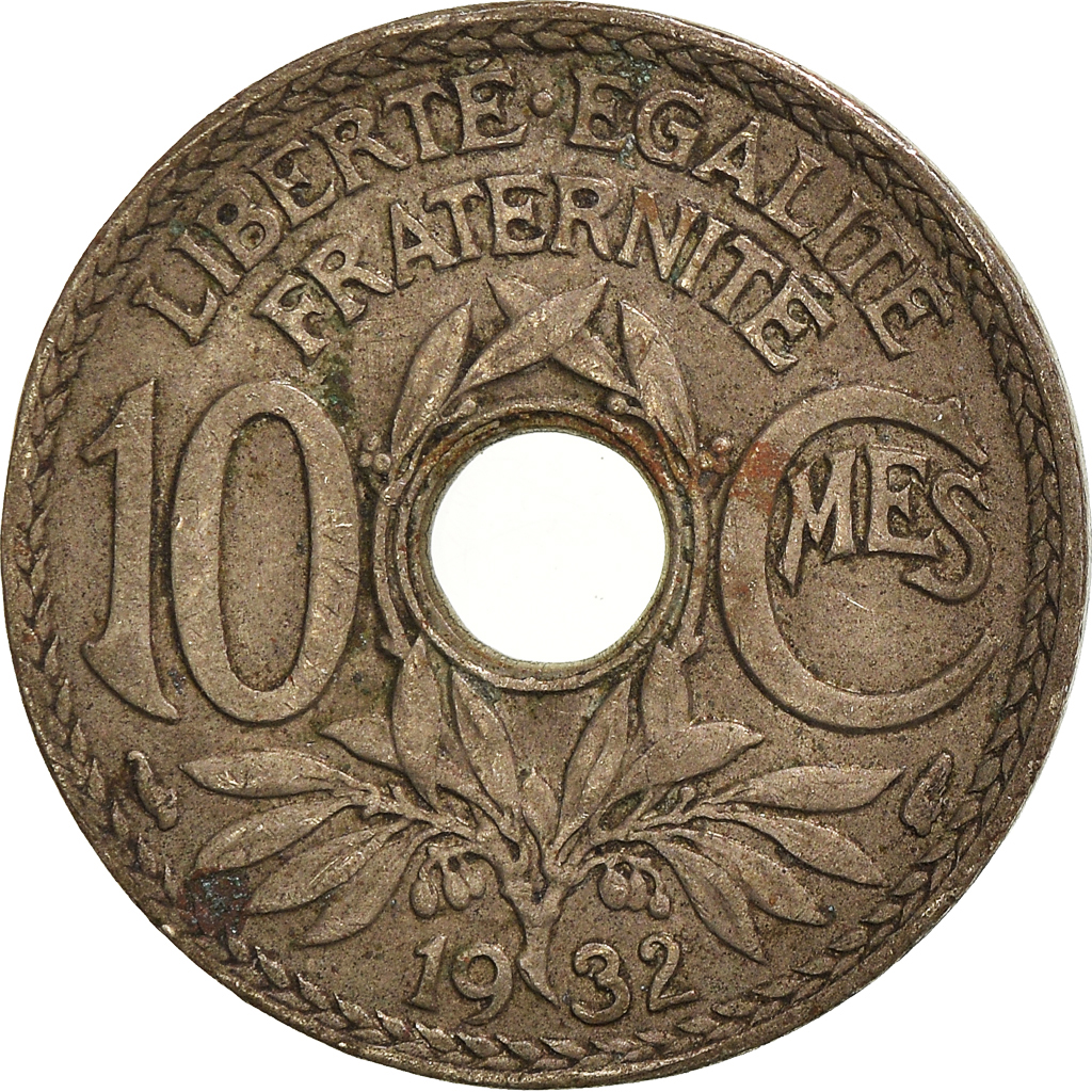 Moneda, Francia, 10 Centimes, 1932