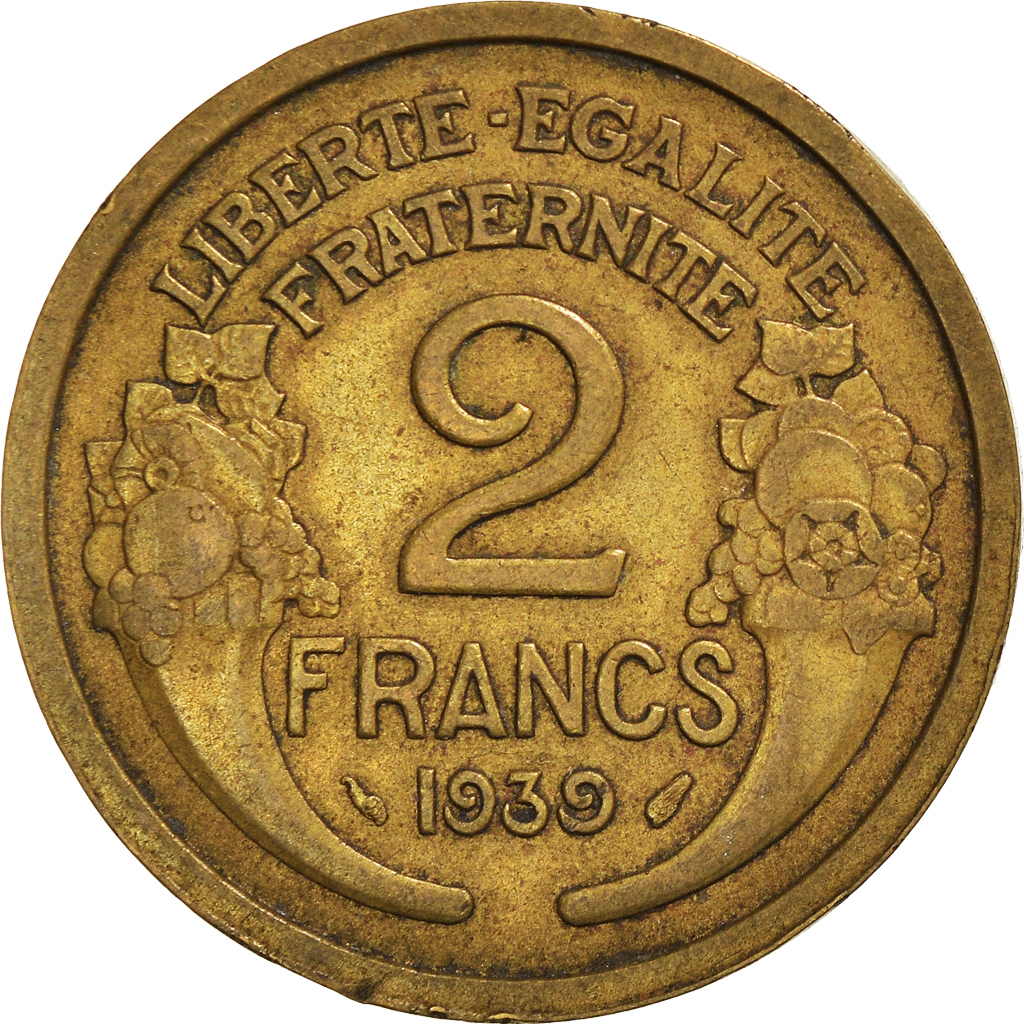 Moneda, Francia, 2 Francs, 1939
