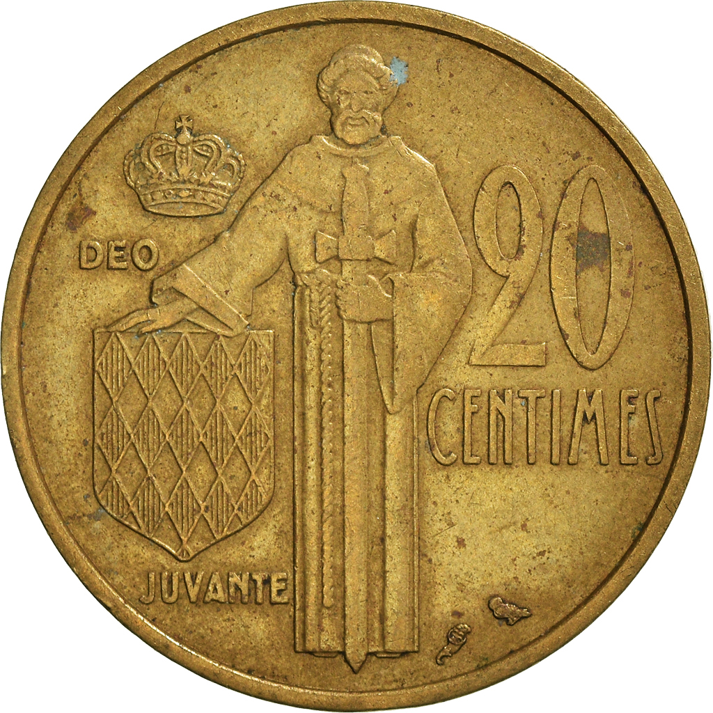 Moneda, Mónaco, 20 Centimes, 1962