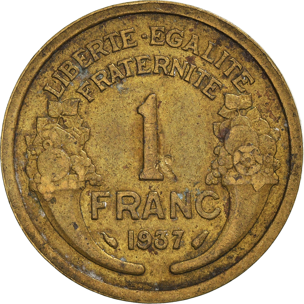 Moneda, Francia, Franc, 1937
