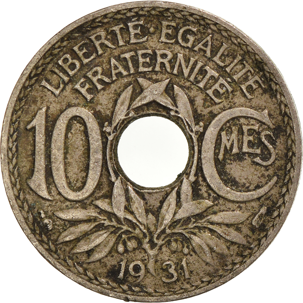 Moneda, Francia, 10 Centimes, 1931