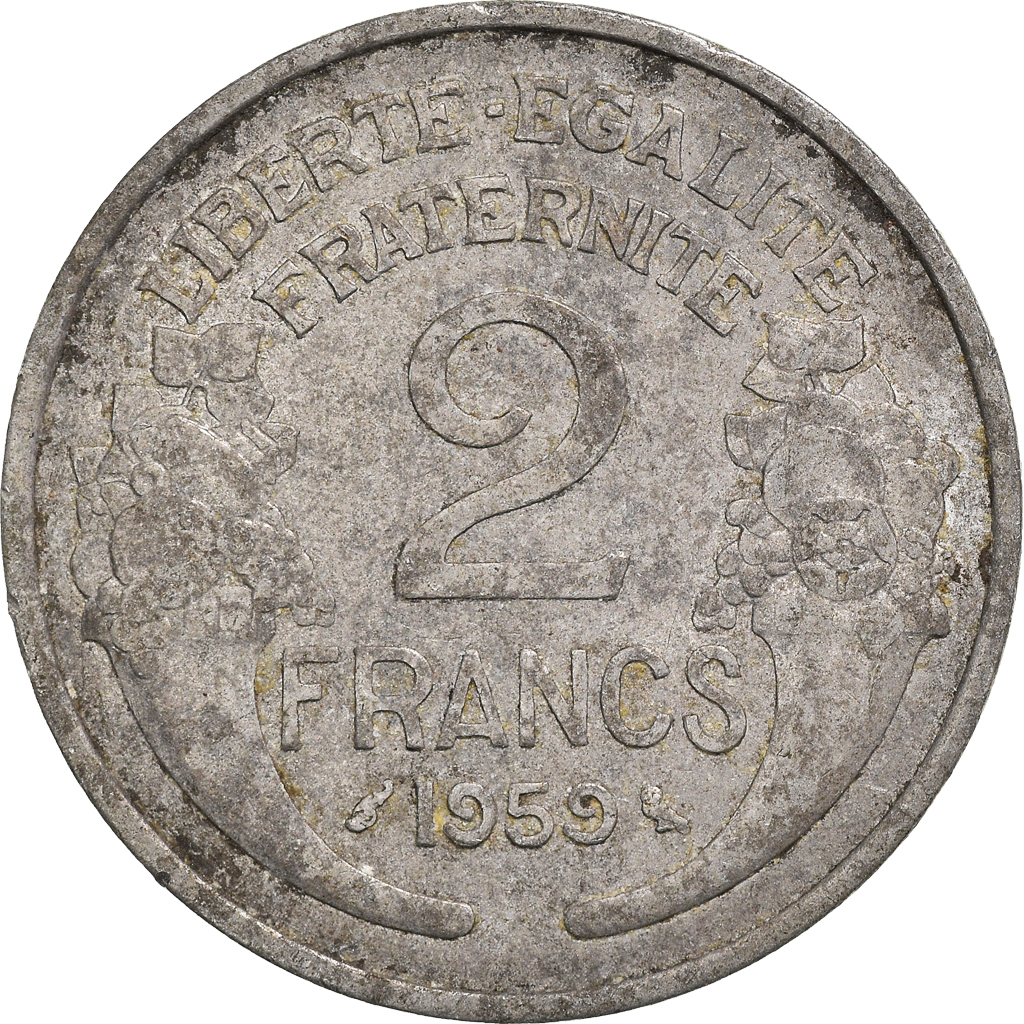 Moneda, Francia, 2 Francs, 1959