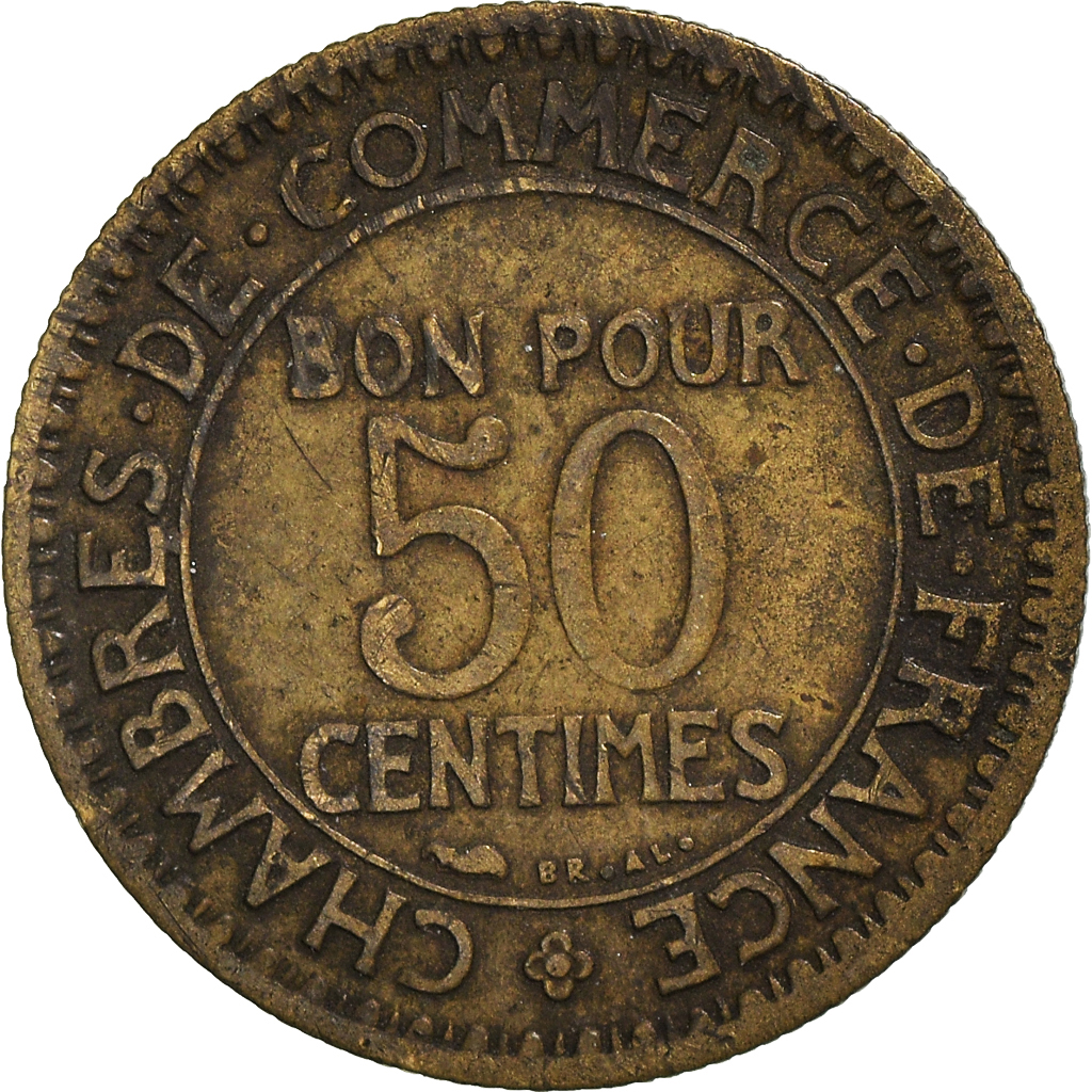 Moneda, Francia, 50 Centimes, 1924