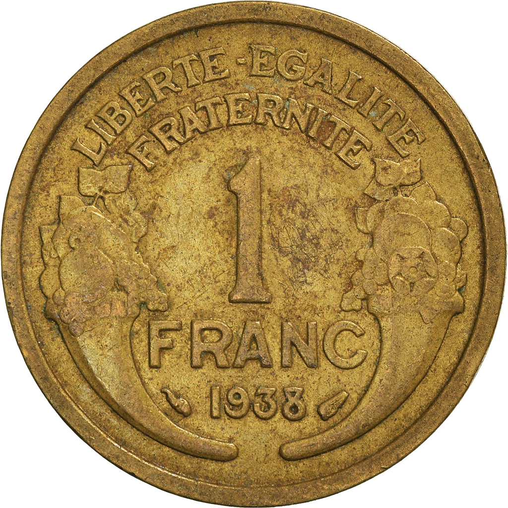 Moneda, Francia, Franc, 1938