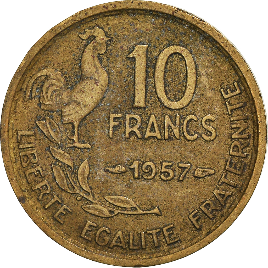 Moneda, Francia, 10 Francs, 1957