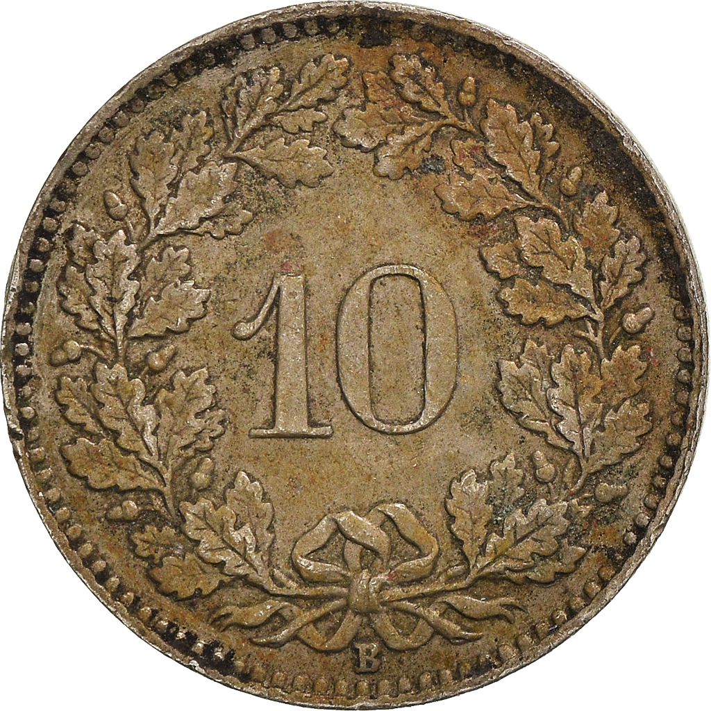 Moneda, Suiza, 10 Rappen, 1950