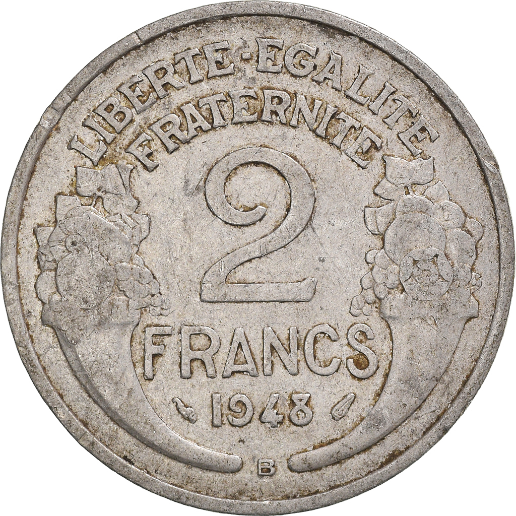 Moneda, Francia, 2 Francs, 1948