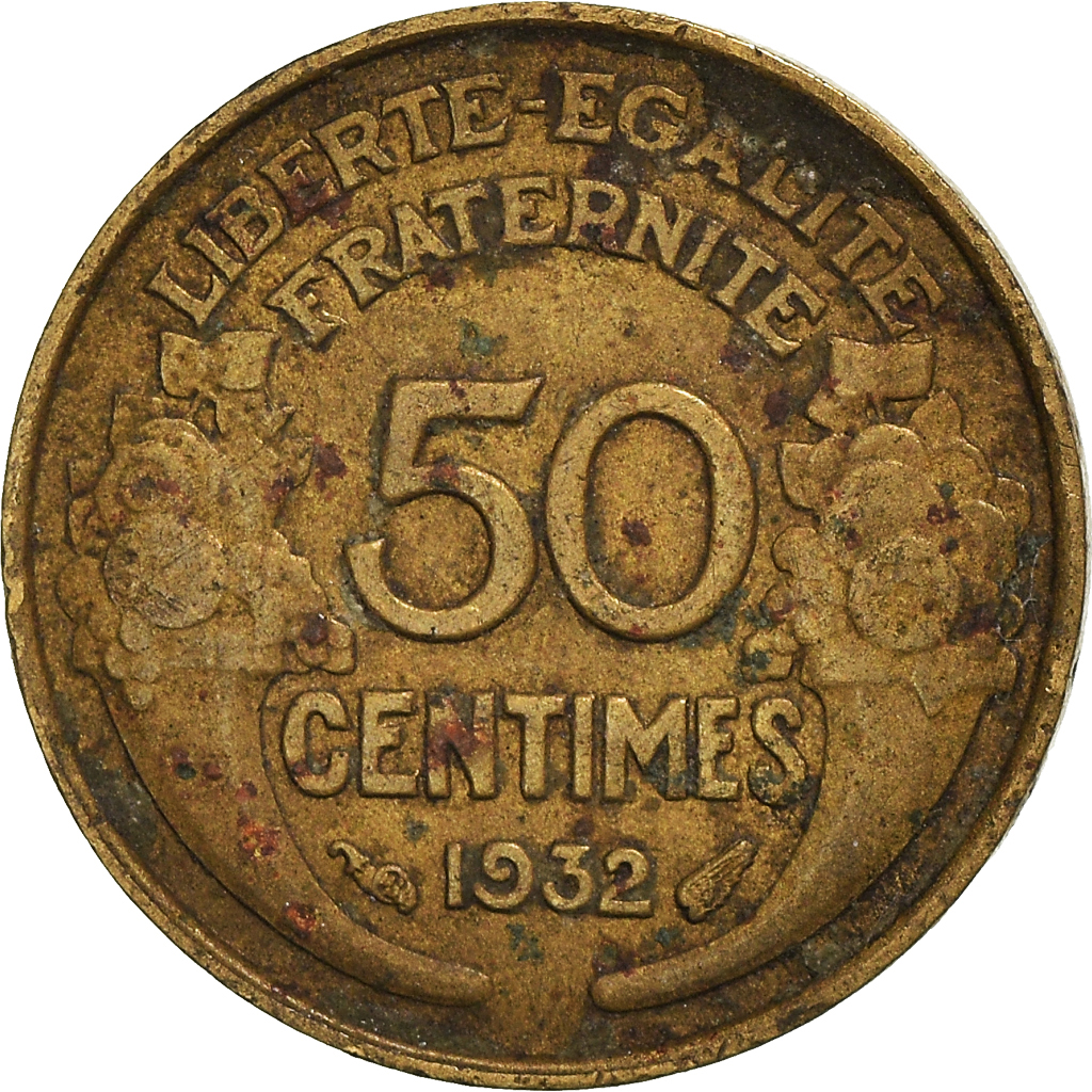 Moneda, Francia, 50 Centimes, 1932