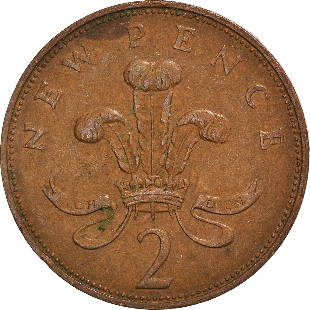 Moneda, Gran Bretaña, 2 New Pence, 1971