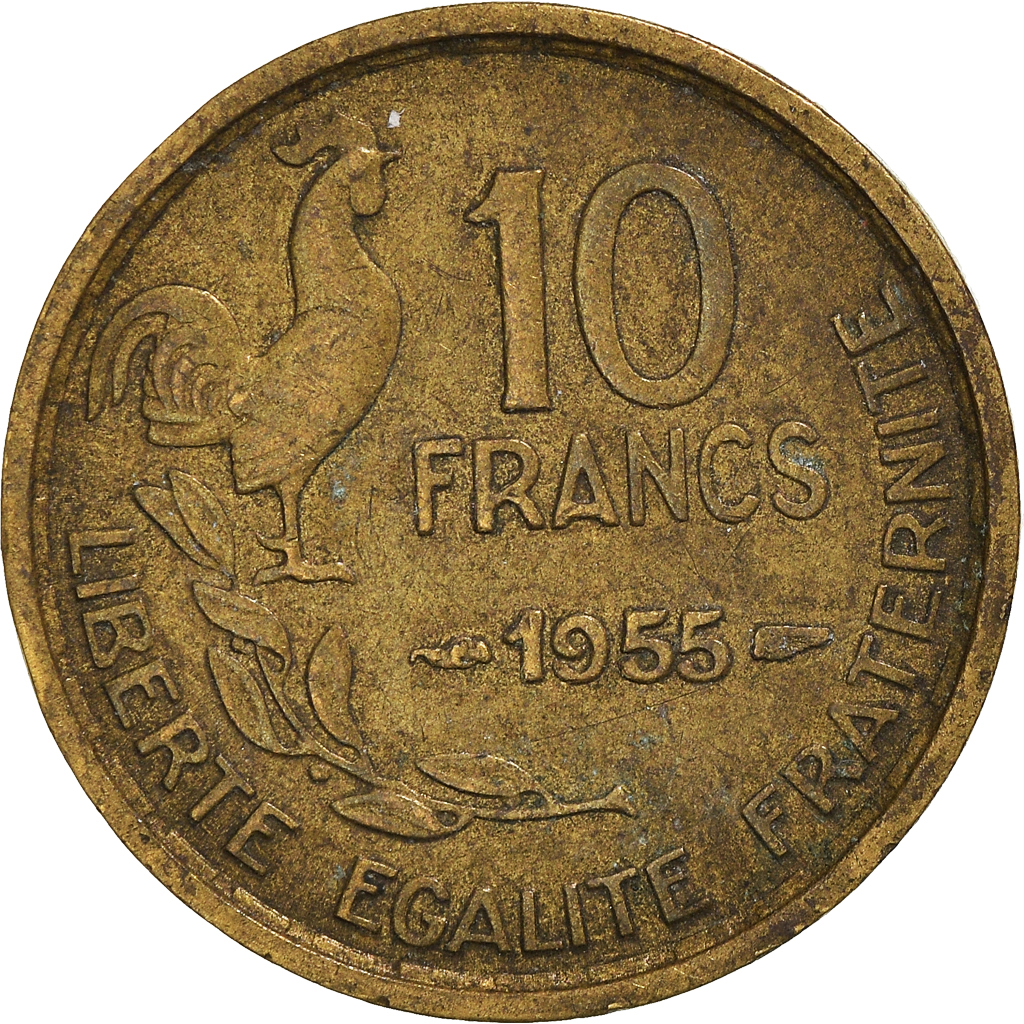 Moneda, Francia, 10 Francs, 1955