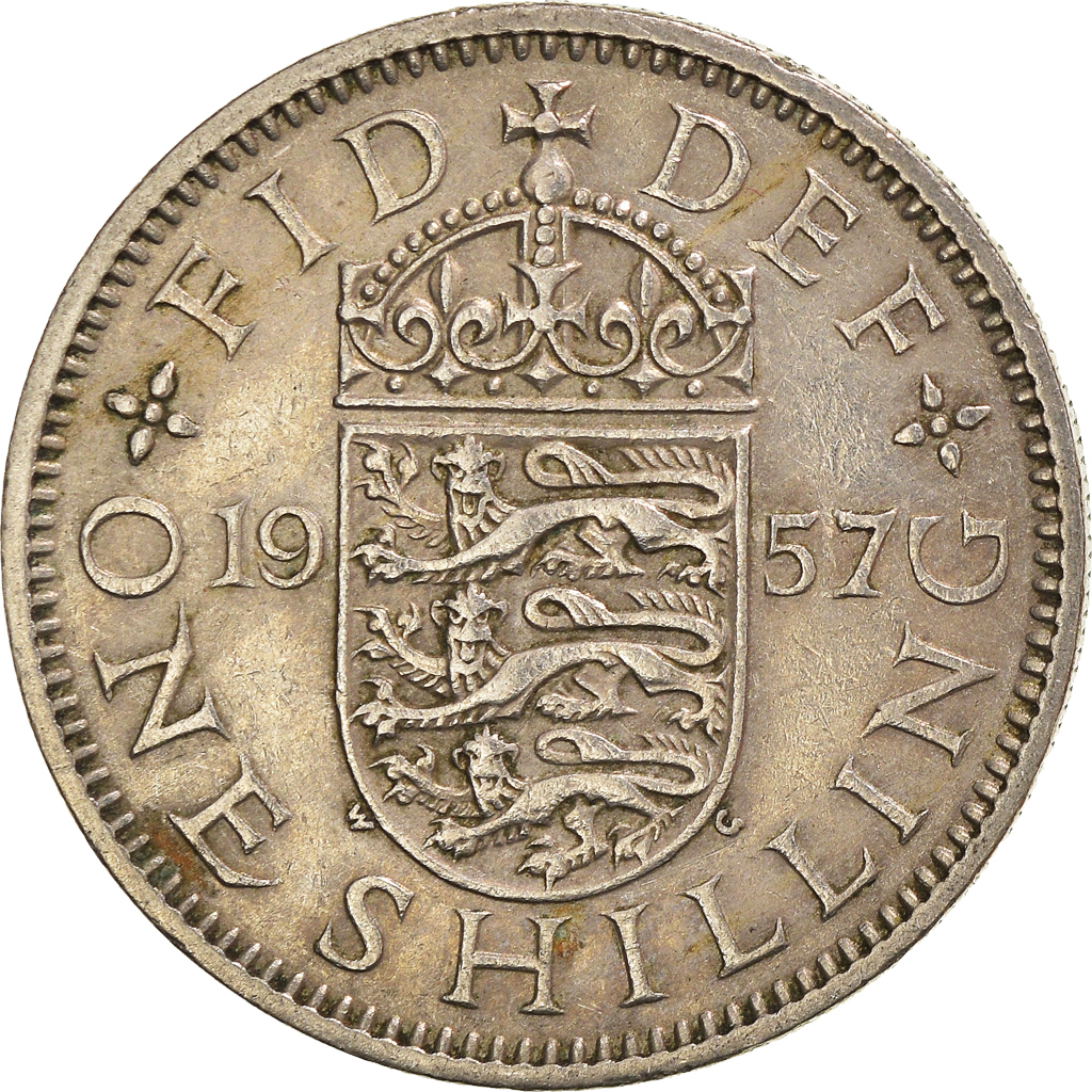 Moneda, Gran Bretaña, Shilling, 1957