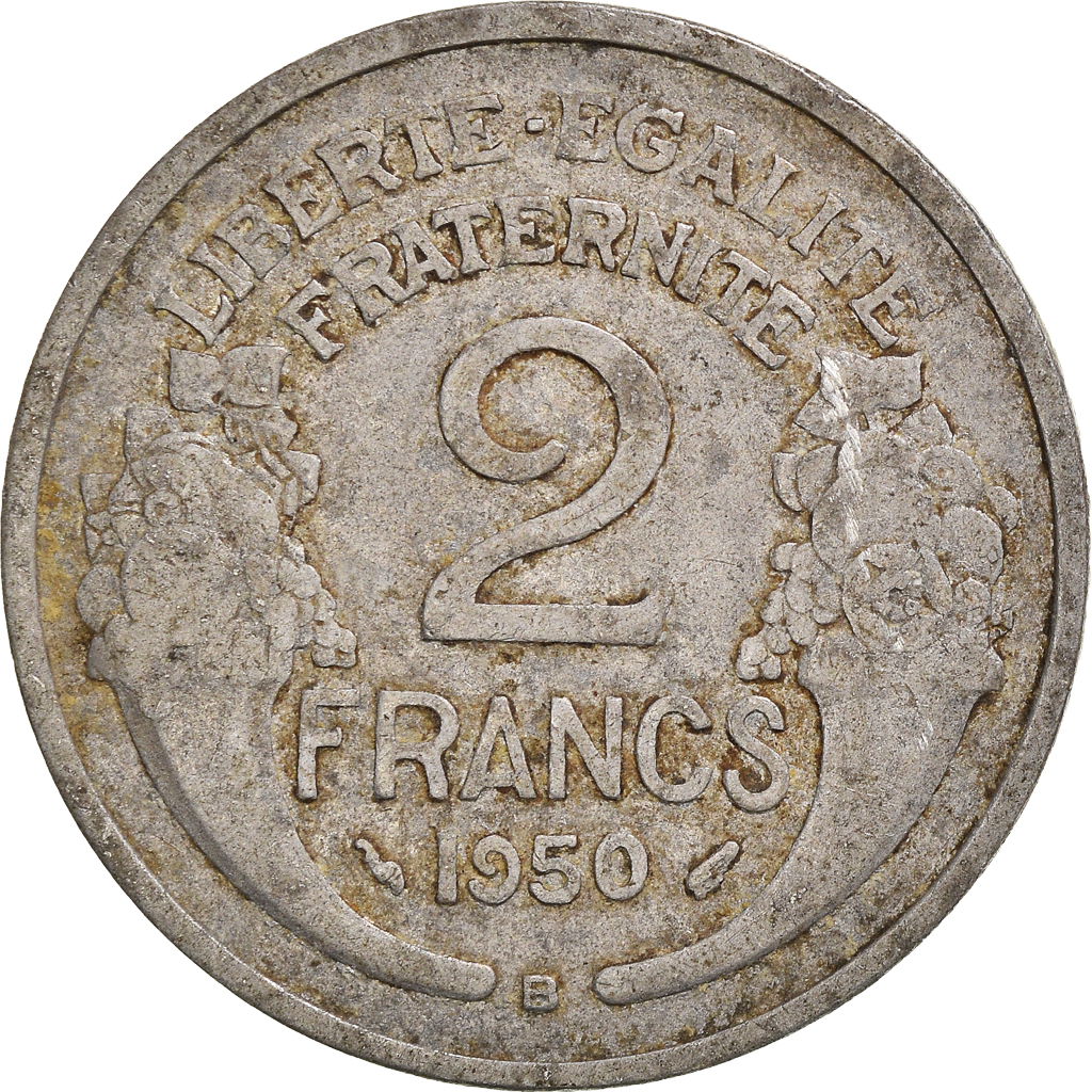 Moneda, Francia, 2 Francs, 1950