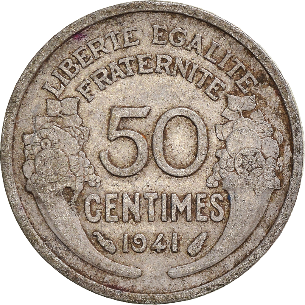 Moneda, Francia, 50 Centimes, 1941