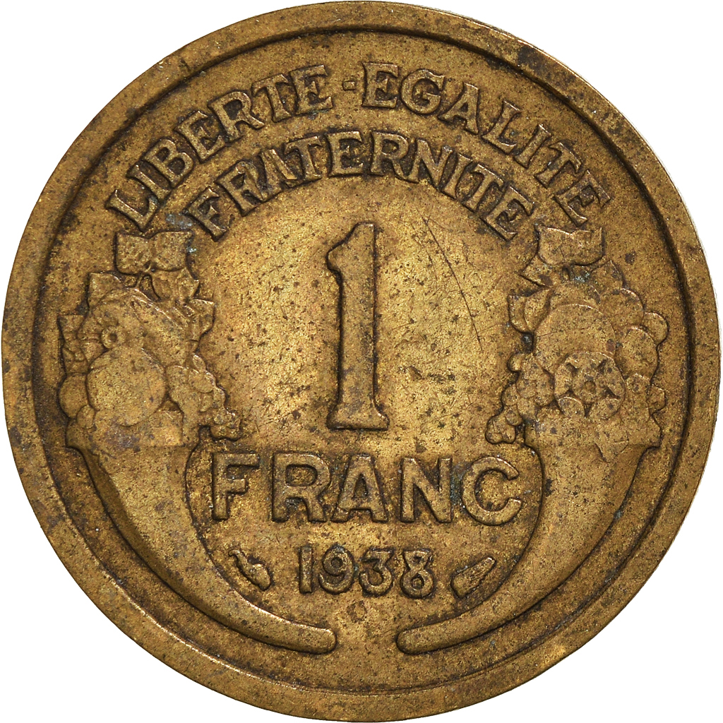 Moneda, Francia, Franc, 1938