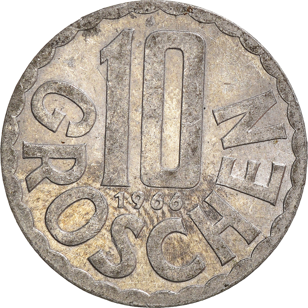 Moneda, Austria, 10 Groschen, 1966