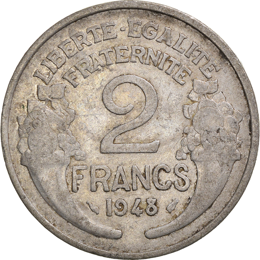Moneda, Francia, 2 Francs, 1948