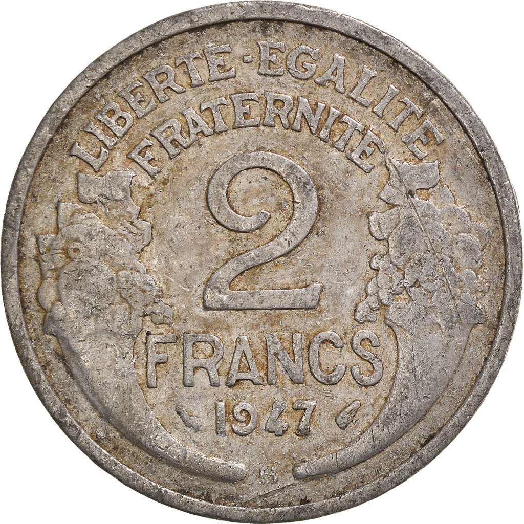 Moneda, Francia, 2 Francs, 1947