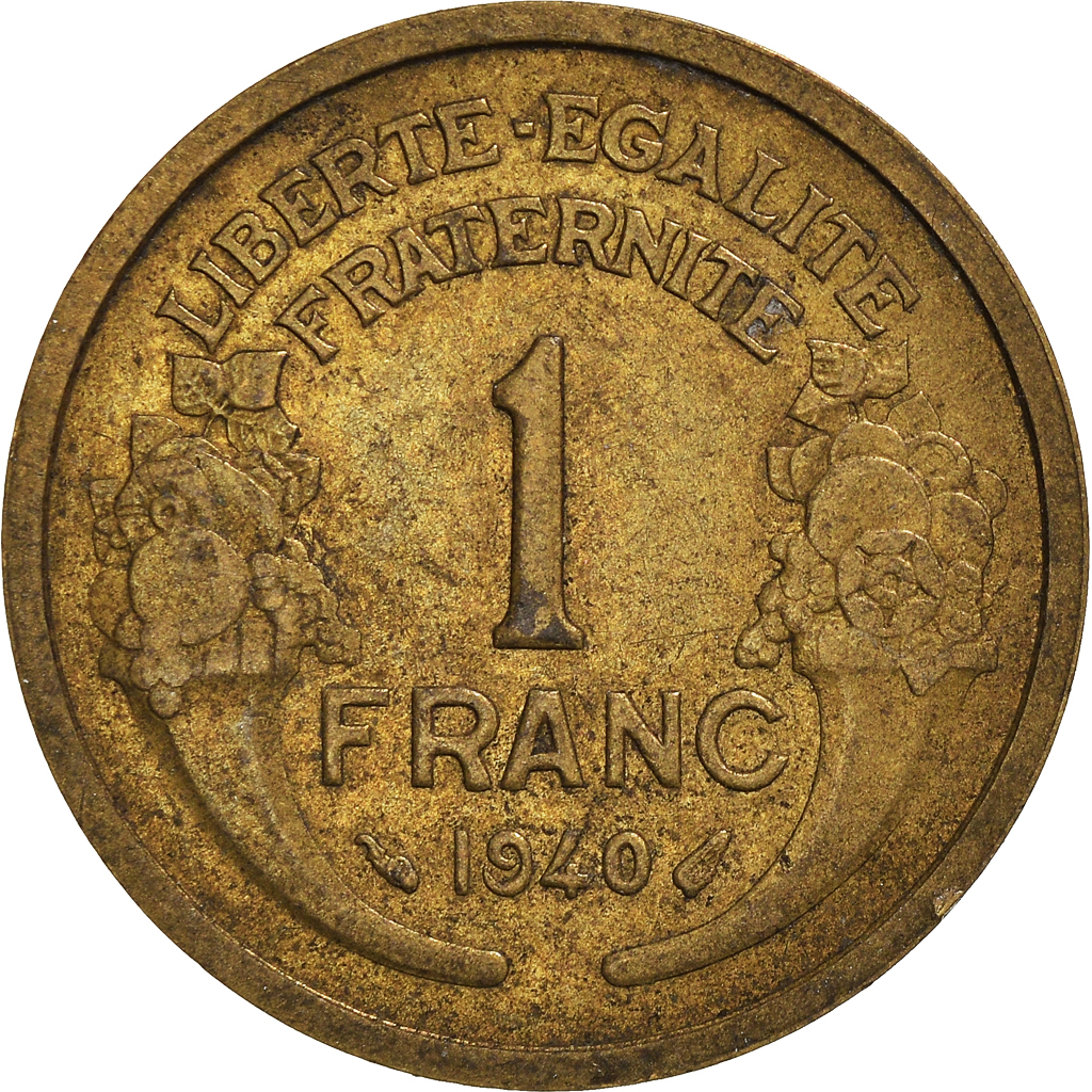 Moneda, Francia, Franc, 1940